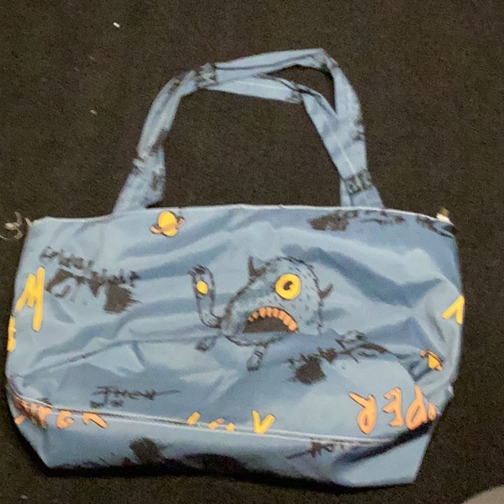 Blue yellow and black bag